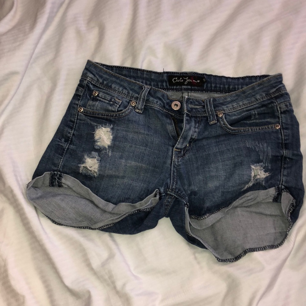 Denim shorts